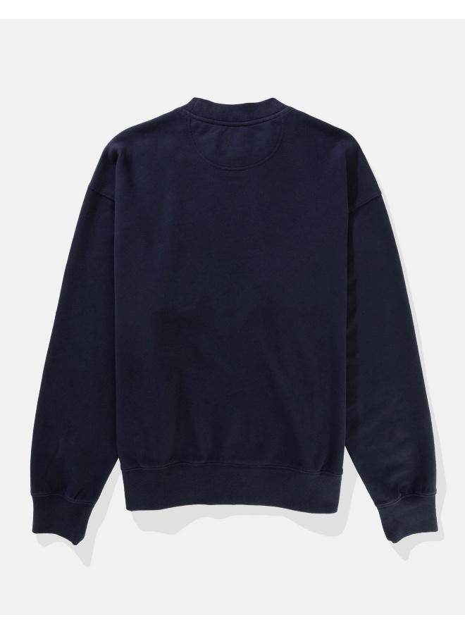 American Eagle Fleece Crew Neck Pullover Sweatshirt  - Image 2