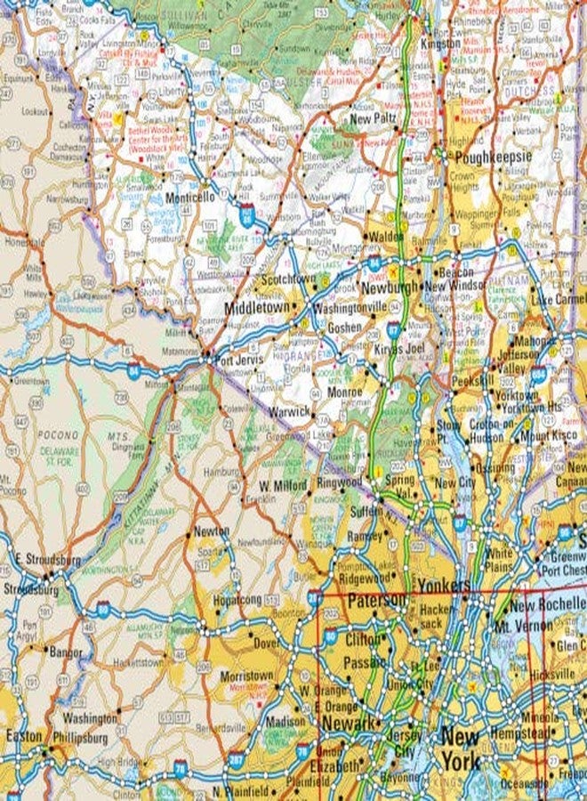 Globe Turner New York State Wall Map - 25" x 27" Laminated Full Color Street Map - Image 2