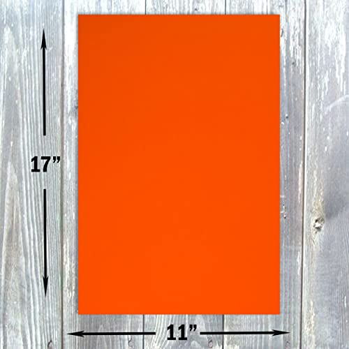 Hamilco Colored Cardstock Paper 11" x 17" Fire Orange Color Card Stock Paper 50 Pack - Image 2