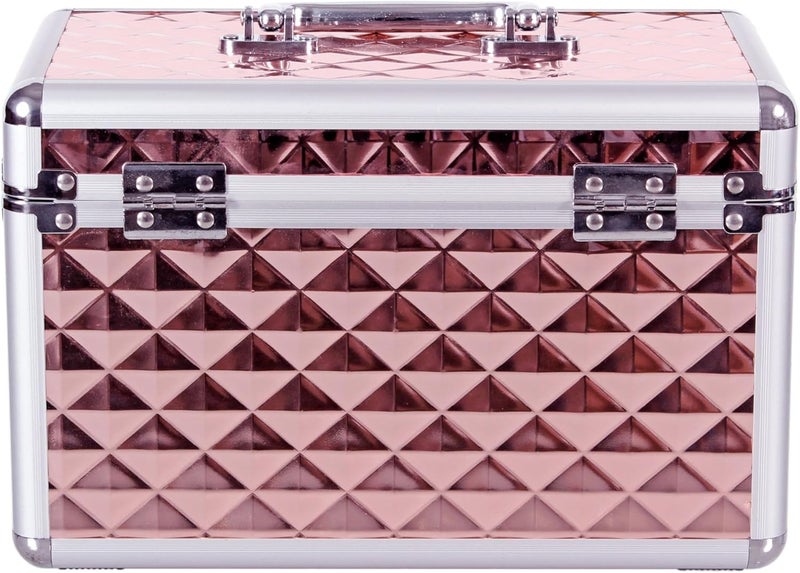 AR BRAND EST. 2021 Aluminium Hard Make Up Travel Storage Box Cosmetic Beauty Vanity Case Organiser - Image 3