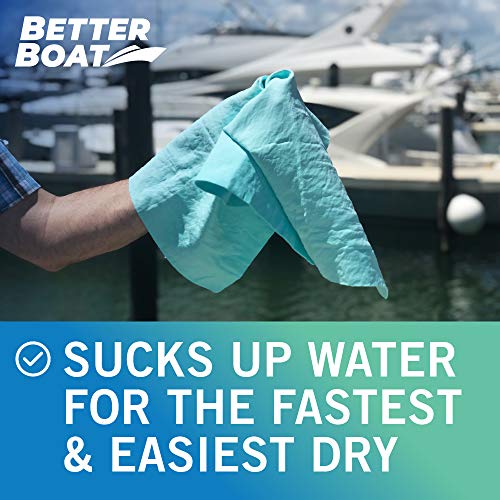 Better Boat Super Absorbent Towels, Synthetic Chamois Cloth for Car and Boat Drying, Smooth Cooling Towel, Marine Grade Cleaning Supplies, PVA Shammy Dry Towel 1 Pack - Image 3