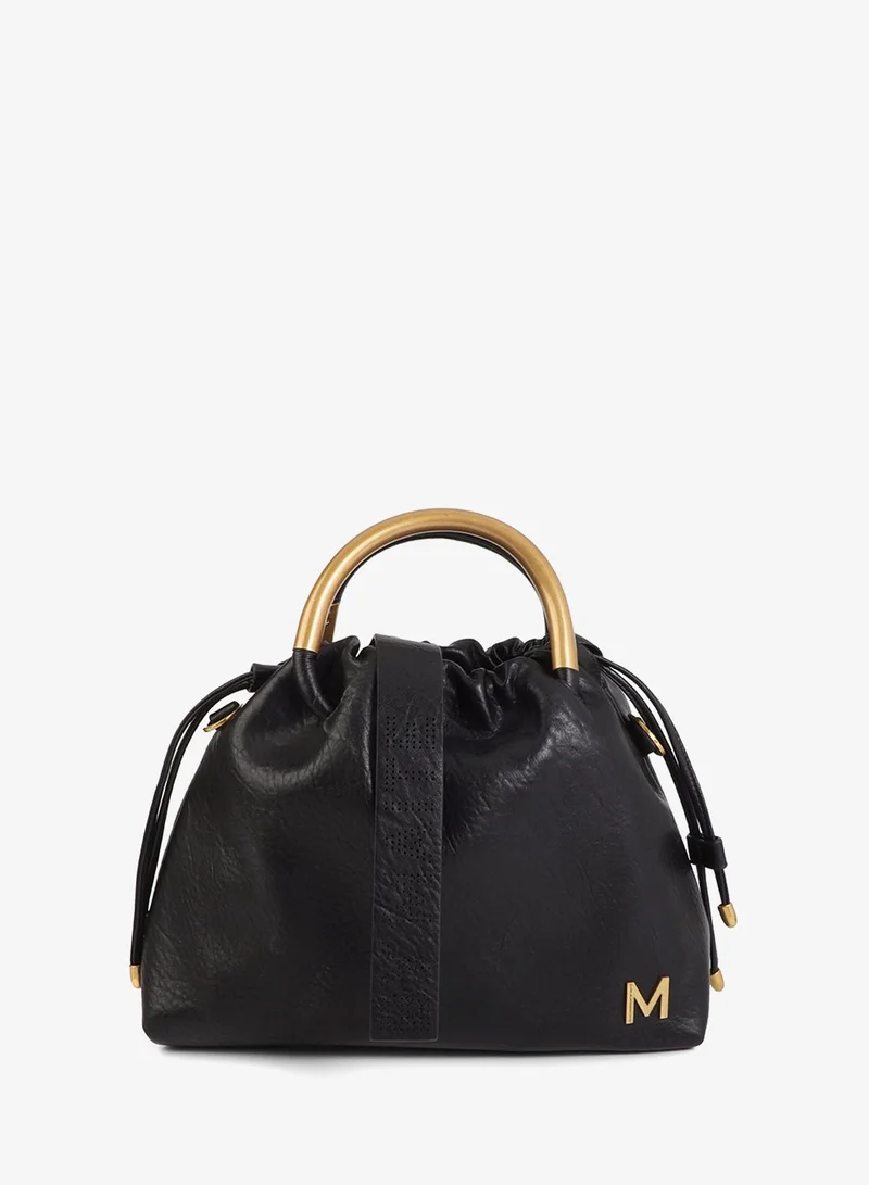 لولا كساديمونت Faux Leather Round Handle Bag