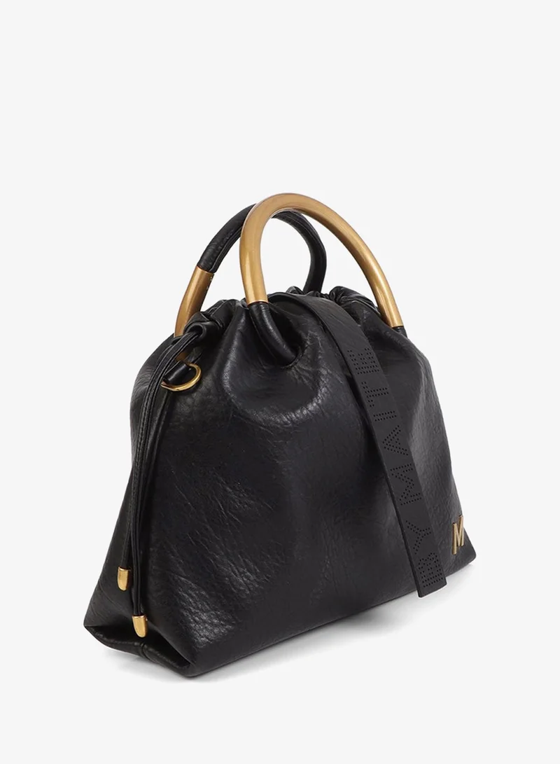 لولا كساديمونت Faux Leather Round Handle Bag