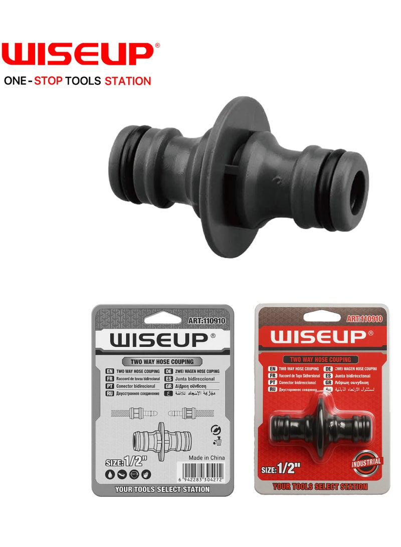 WISEUP 1/2" Plastic Double Water Connector - Image 1
