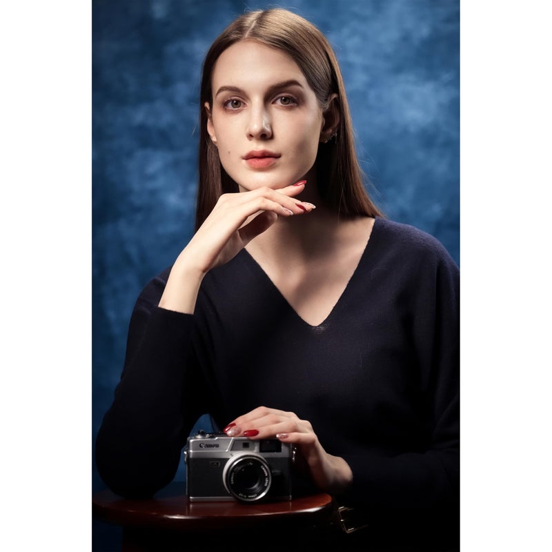 UrcTepics 5Ã—7 ft Blue Fabric Photo Backdrops, Abstract Texture Backdrop for Headshots and Portraits, Photography Background for Studio and Vedio. - Image 4