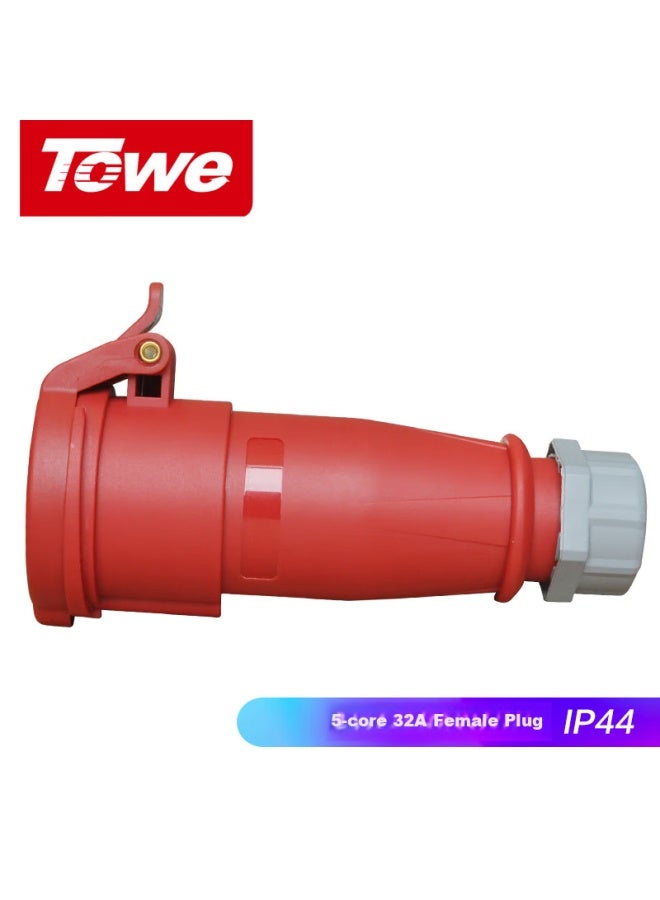 Towe Ips-s532 Industrial Connector, Ip44 Splash-proof, High-power Industrial Aviation Socket, 5-pin 32a, 3p+n+e Female Head - Image 1