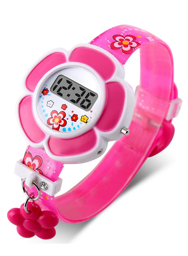 Flower Shaped Cartoon Digital Watch for Kids, Perfect Gift for Girls, Fun and Stylish Timepiece - Image 1