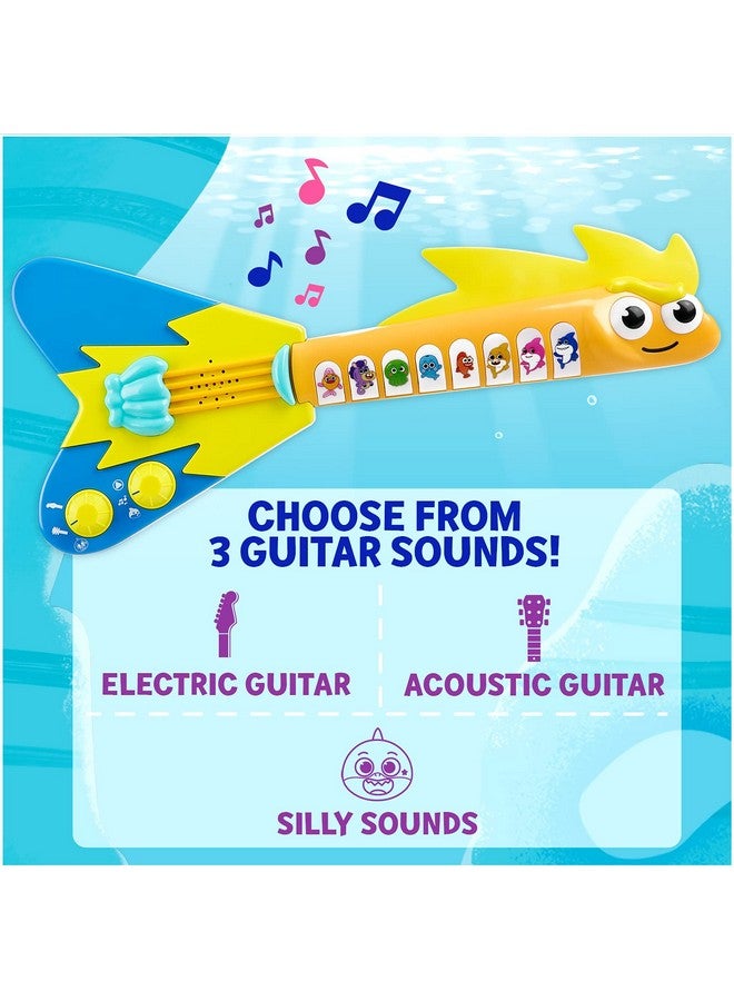 واو وي عرض Baby Shark الكبير! جيتار كهربائي على شكل ثعبان البحر - ألعاب موسيقية تفاعلية للأطفال الصغار - جيتار لعبة مزود بأضواء وأصوات - Image 2