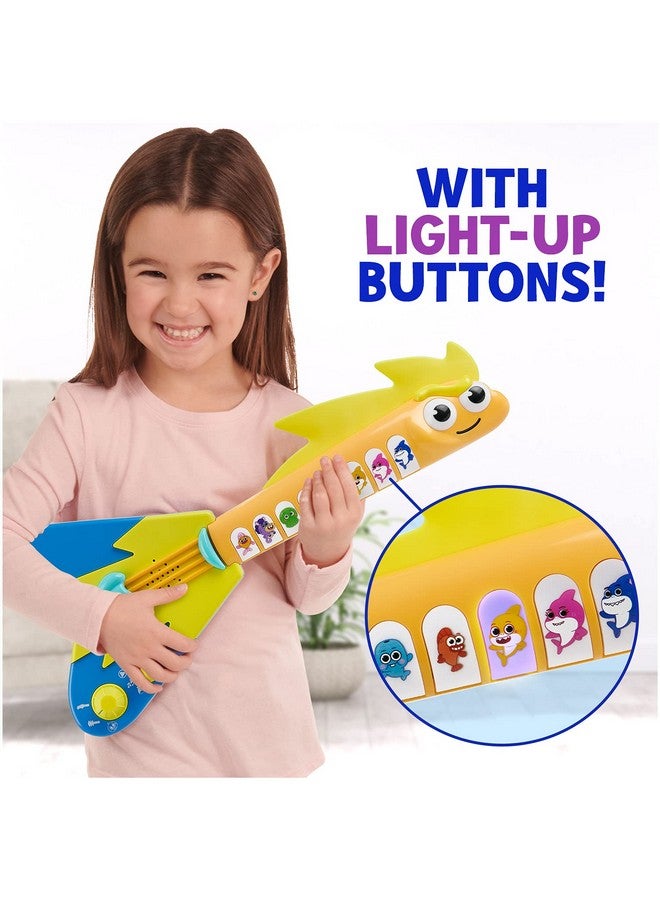 واو وي عرض Baby Shark الكبير! جيتار كهربائي على شكل ثعبان البحر - ألعاب موسيقية تفاعلية للأطفال الصغار - جيتار لعبة مزود بأضواء وأصوات - Image 5