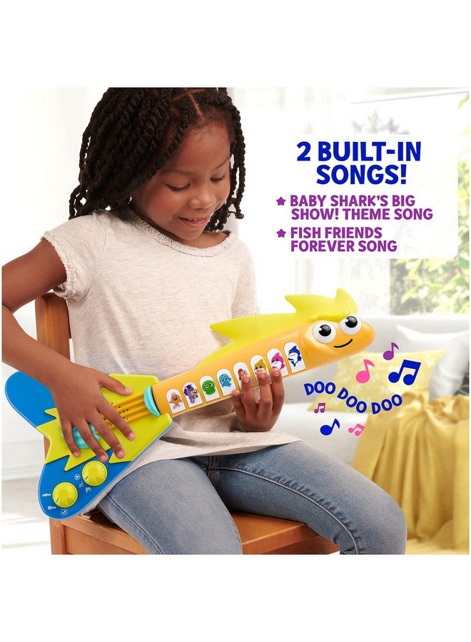 واو وي عرض Baby Shark الكبير! جيتار كهربائي على شكل ثعبان البحر - ألعاب موسيقية تفاعلية للأطفال الصغار - جيتار لعبة مزود بأضواء وأصوات - Image 4