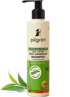 PILGRIM Australian Tea Tree Non Drying Anti Dandruff Shampoo 200 ml Removes Dandruff from Source  Helps with Itching Irritation Strong  Smooth Hair For Men and Women  - Image 1