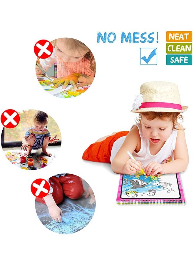 GROIC كتاب الماء السحري، كتاب رسومات الشعار المبتكرة المائي ألعاب السيارات الكرتونية للأطفال، كتاب رسم مائي ألعاب تعليمية تعليمية كتاب الماء السحري - Image 5