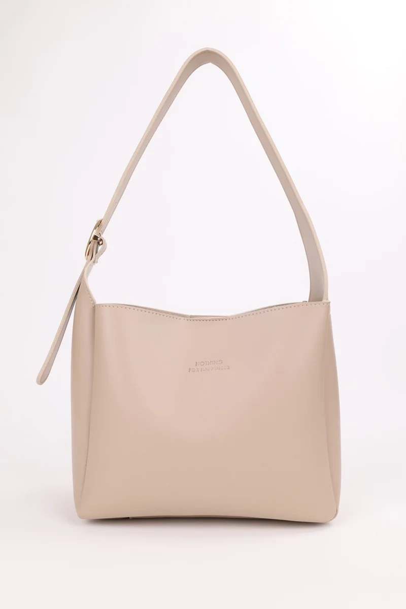 Nothing Women's Gold Buckle Crossbody Adjustable Belt Strap Handbag and Shoulder Bag