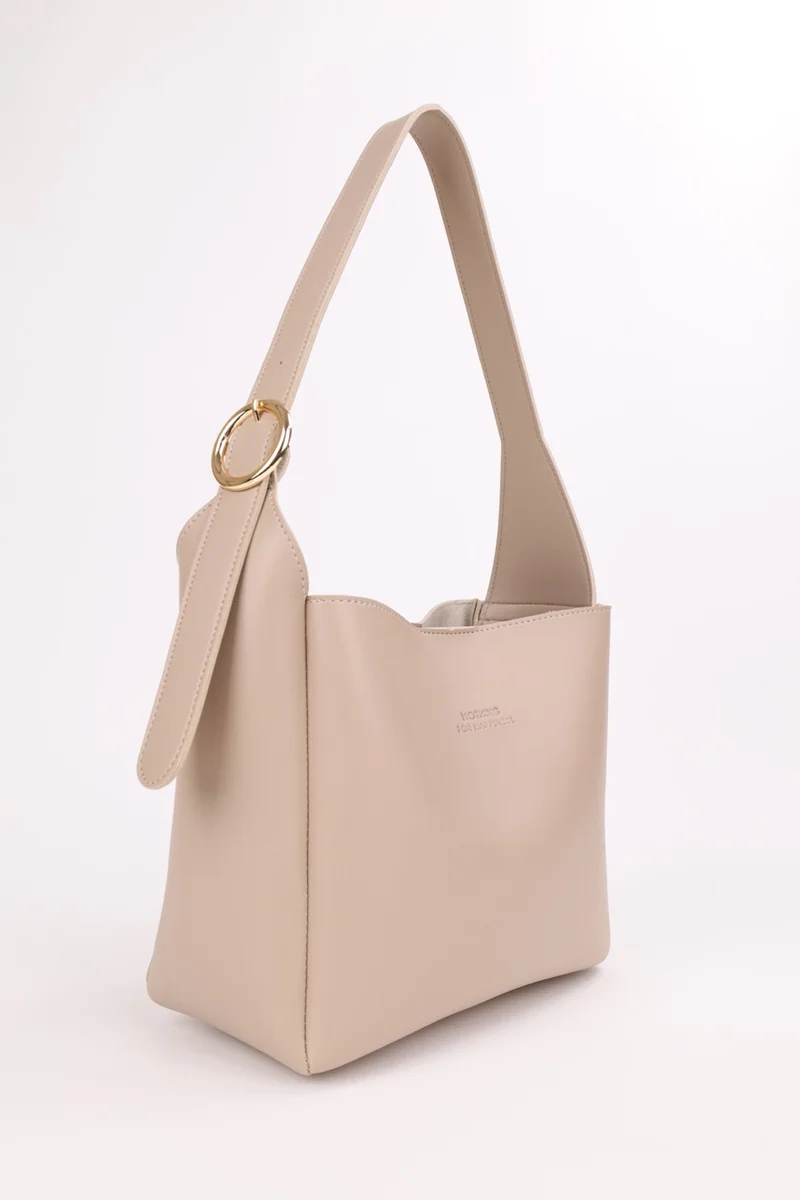 Nothing Women's Gold Buckle Crossbody Adjustable Belt Strap Handbag and Shoulder Bag