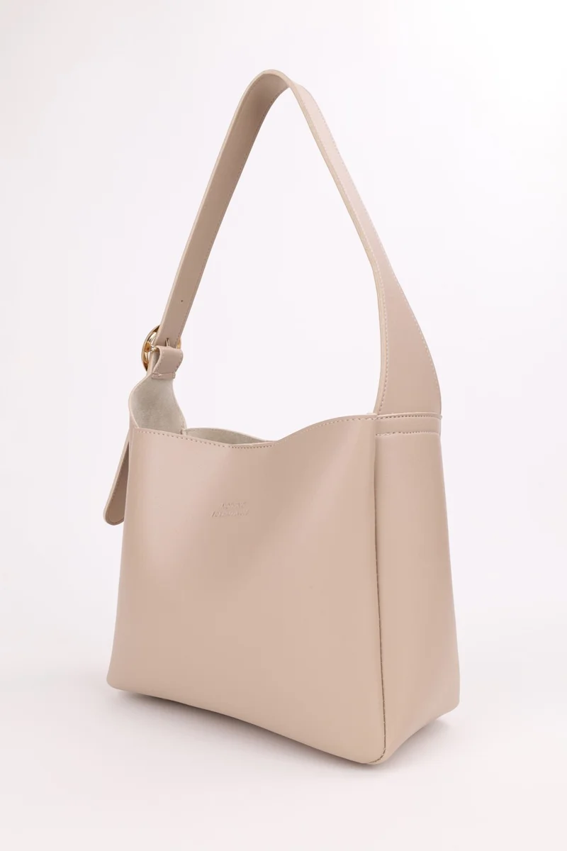 Nothing Women's Gold Buckle Crossbody Adjustable Belt Strap Handbag and Shoulder Bag