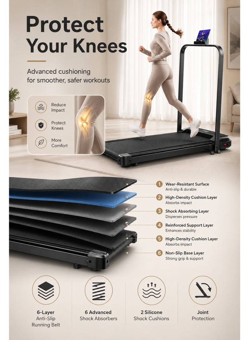 RUIYADA Under Desk Treadmill 2 in 1 Walking Machine, Portable, Folding, Electric, Motorized, Walking and Jogging Machine with Remote Control for Home and Office Workout - Image 4
