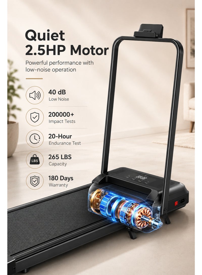 RUIYADA Under Desk Treadmill 2 in 1 Walking Machine, Portable, Folding, Electric, Motorized, Walking and Jogging Machine with Remote Control for Home and Office Workout - Image 5