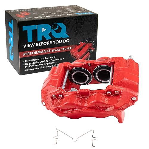 TRQ Front Left Brake Caliper Performance Red Drivers Side Compatible with 2001-2003 Toyota Sequoia 2000-2003 Tundra - Image 2
