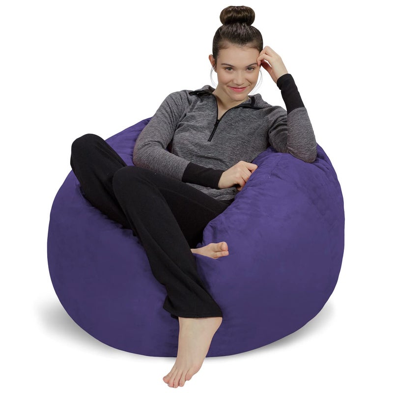 Sofa Sack Sofa Sack Bean Bag Chair  Plush Ultra Soft  Memory Foam Bean Bag Chair with Microsuede Cover  Stuffed Foam Filled Furniture and Accessories for Dorm Room 3 Feet  Cinnabar 