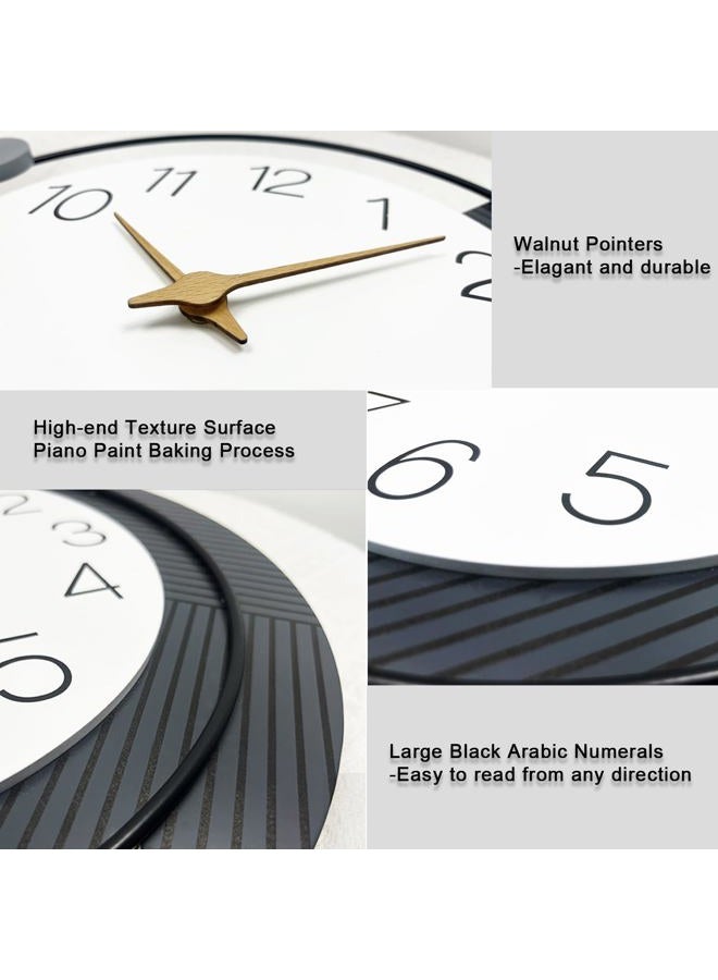Dankeit Wall Clock,16inch Decorative Wall Clocks,Silent Non-Ticking Quality Quartz Wall Clock Battery Operated,Large Wall Clock for Living Room,Kitchen,Home,Bathroom,Bedroom Wall Decor - Image 3