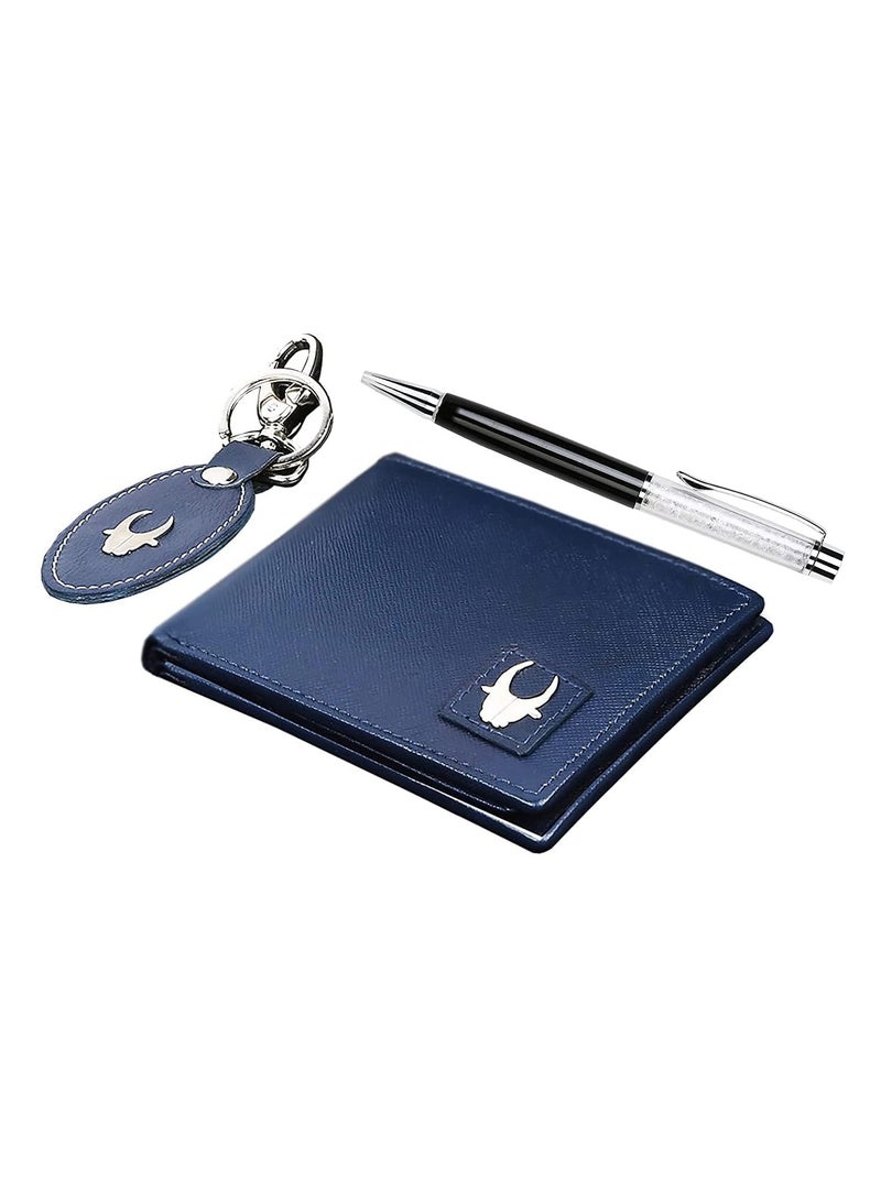 WildHorn Leather Wallet, Keychain & Pen Combo for Men - Image 3