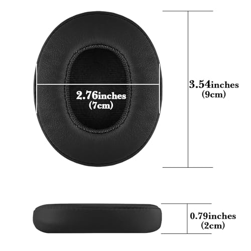Linkidea Replacement Ear Pads for Skullcandy Crusher Wireless/Crusher EVO/Crusher ANC, Hesh 3/ EVO/ANC, Venue ANC Headphones, Headset Earpads (Protein Leather/Black) - Image 3
