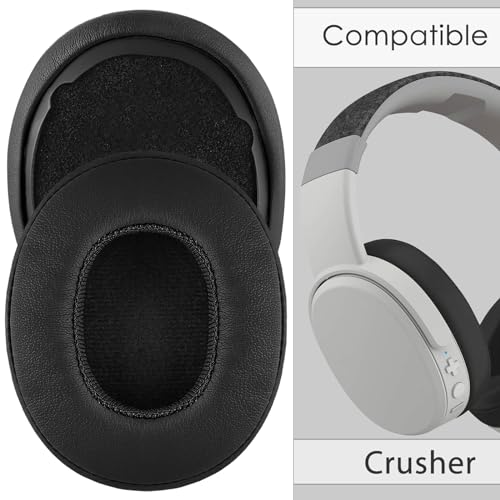Linkidea Replacement Ear Pads for Skullcandy Crusher Wireless/Crusher EVO/Crusher ANC, Hesh 3/ EVO/ANC, Venue ANC Headphones, Headset Earpads (Protein Leather/Black) - Image 5