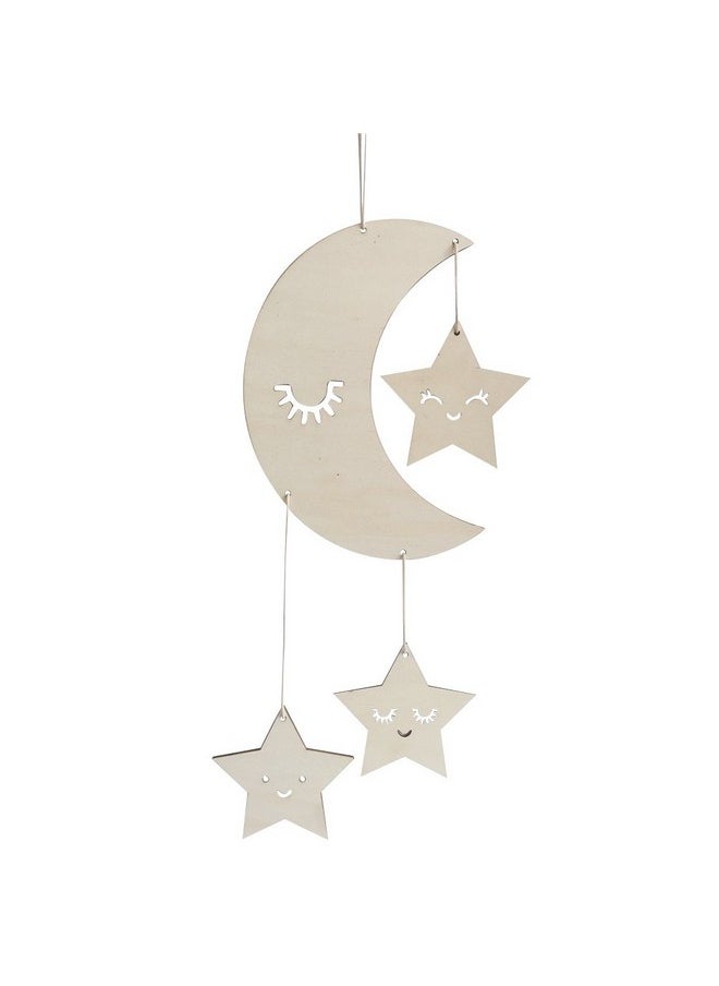 BESTOYARD Nursery Ceiling Mobile Moon Stars Ceiling Hanging Decorations For Baby Shower Baby Nursery Room  - Image 1