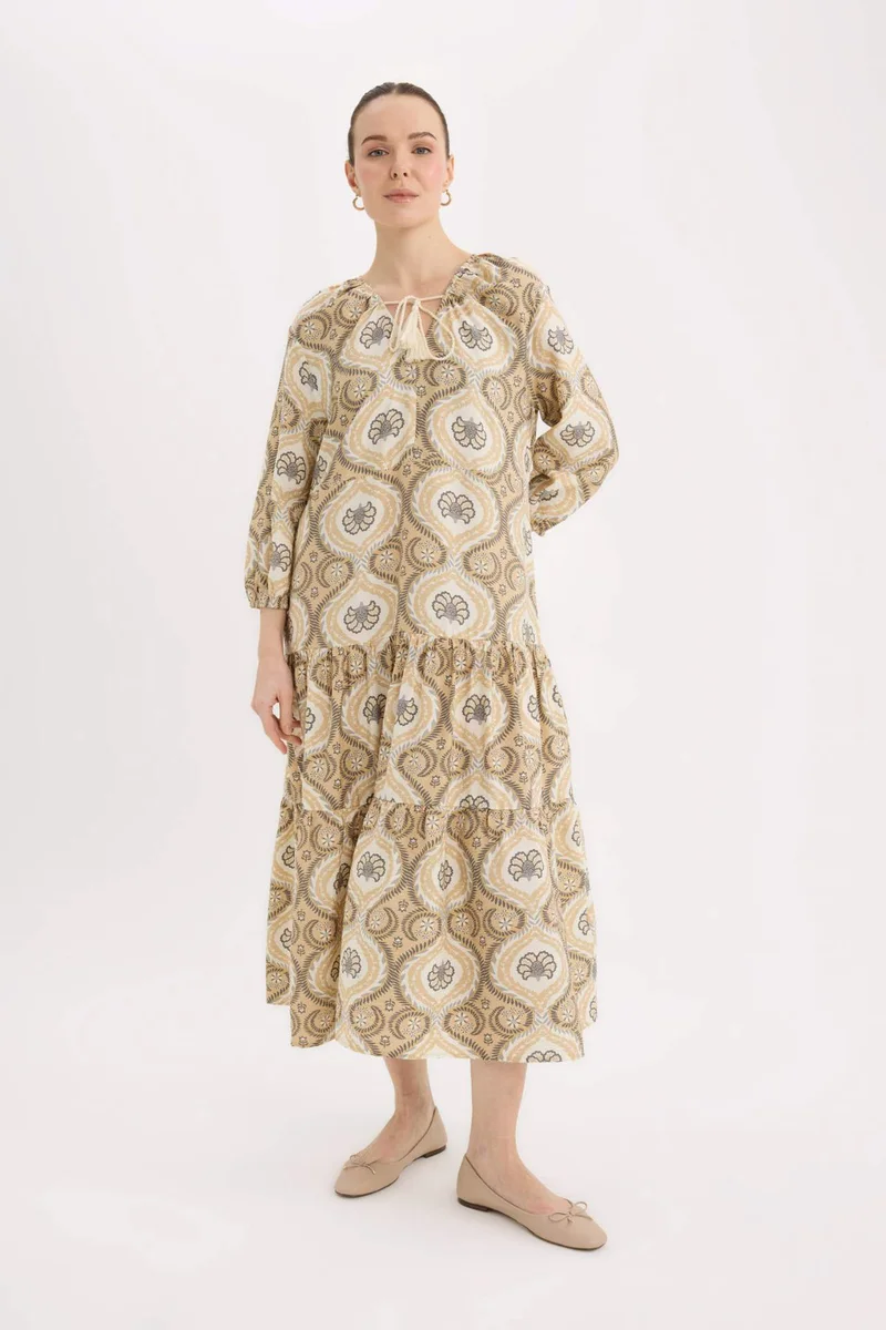DeFacto A Cut V-Neck Dress
