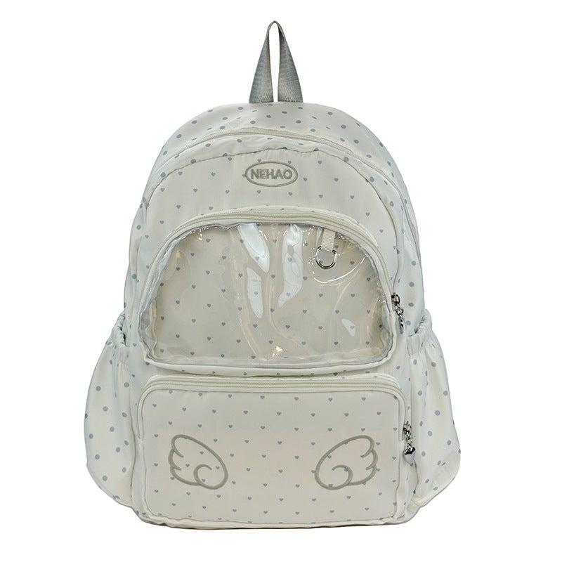 Japanese Style Cute Backpack for Students - Multi Compartment Nylon School Bag - Image 5