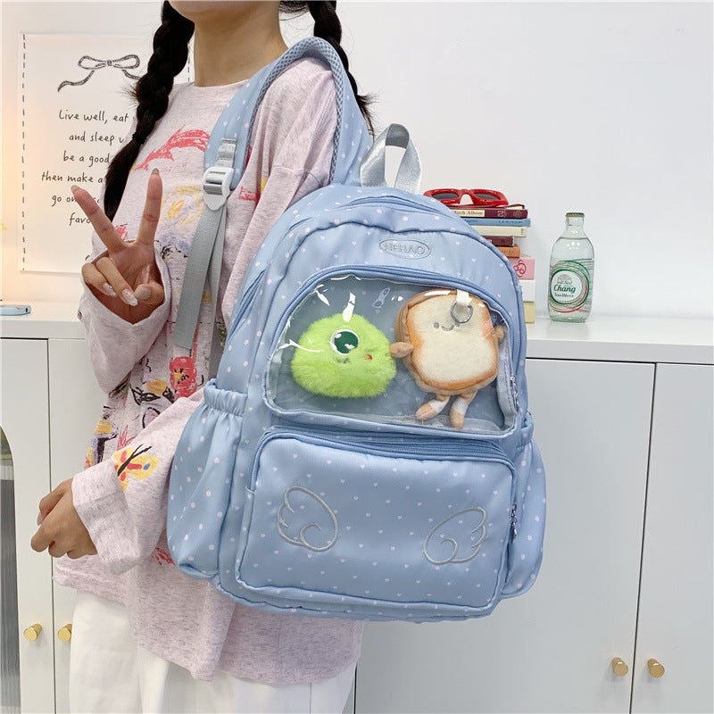 Japanese Style Cute Backpack for Students - Multi Compartment Nylon School Bag - Image 2