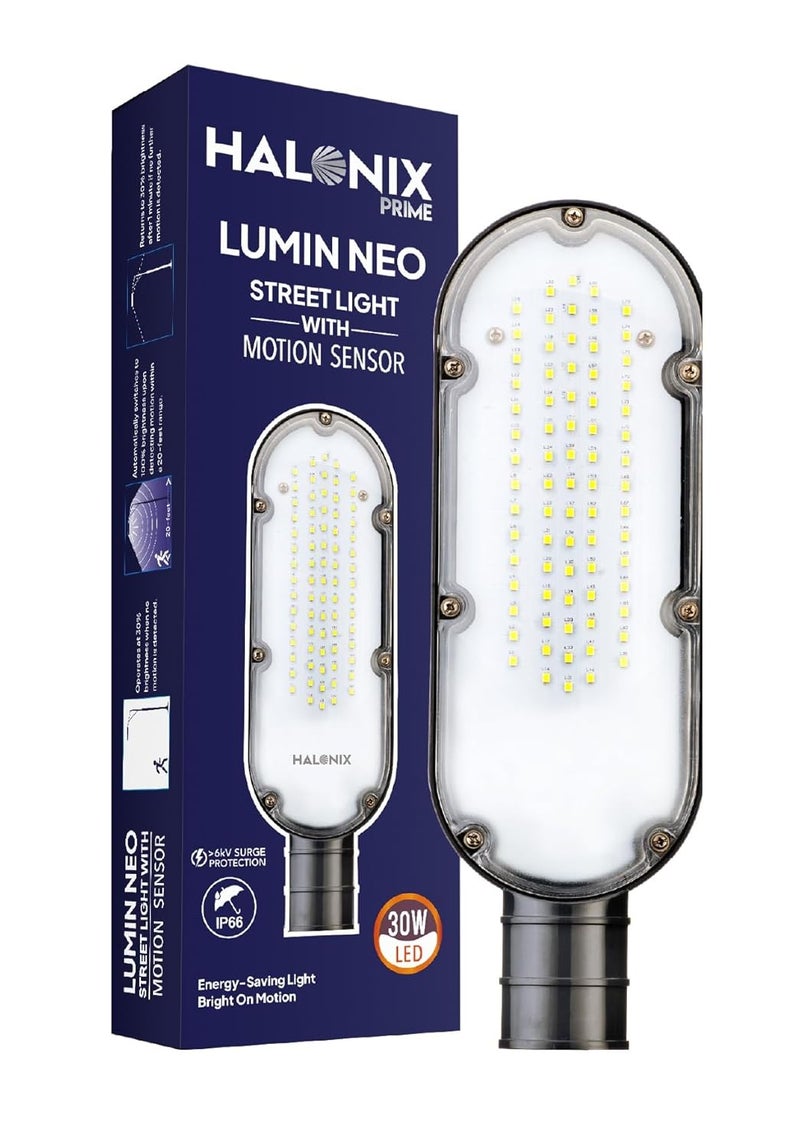 Halonix 30-Watt Motion Sensor Street Light | Waterproof Outdoor Light | Motion Sensor Outdoor Light | Street Light for Outdoor Purposes | Color- White | Heat Resistant | Pack of 2 - Image 2