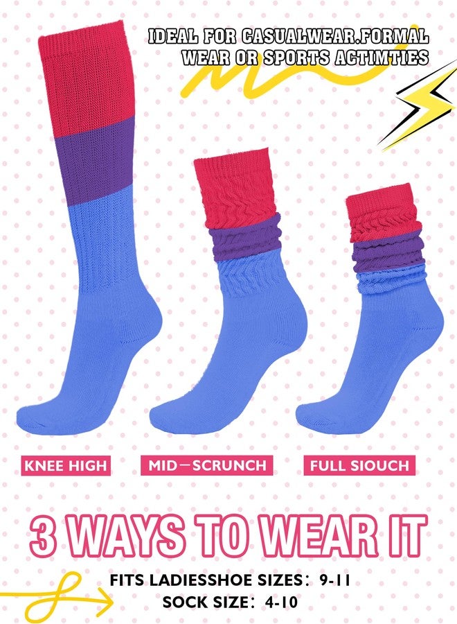 Buauty Neon Slouch Socks 80s 90s Scrunch Socks Soft Leg Warmers Y2k Knee High Socks for Women Outfit Accessories Party - Image 2