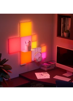 Nanoleaf Blocks Small Squares Add-on Kit | Smart WiFi LED Panel System, 16M+ Colors, Low Energy, for Gamers, Vloggers, Influencers, Entertainment, Gaming Living Room - 4 Pack  - Image 3
