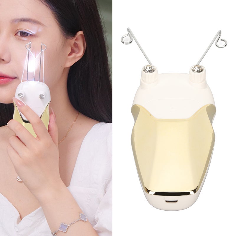 Electronic Thread Epilator: USB Rechargeable Ergonomic Design - LED Lighting Hair Removal Epilator for Facial Neck Body Hair Removal at Home or On the Go - Image 2