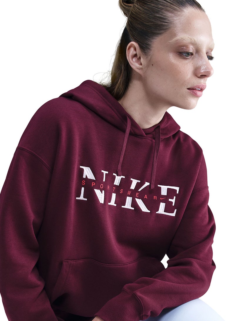 Nike Phoenix Fleece Graphic Logo Pullover Hoodie - Image 5