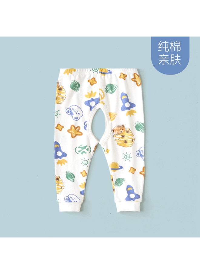 Doxiluka Baby Open-crotch Pants Cotton Thermal Underwear For Boys & Girls - Spring/autumn/winter Toddler Base Layer Pants - Image 2