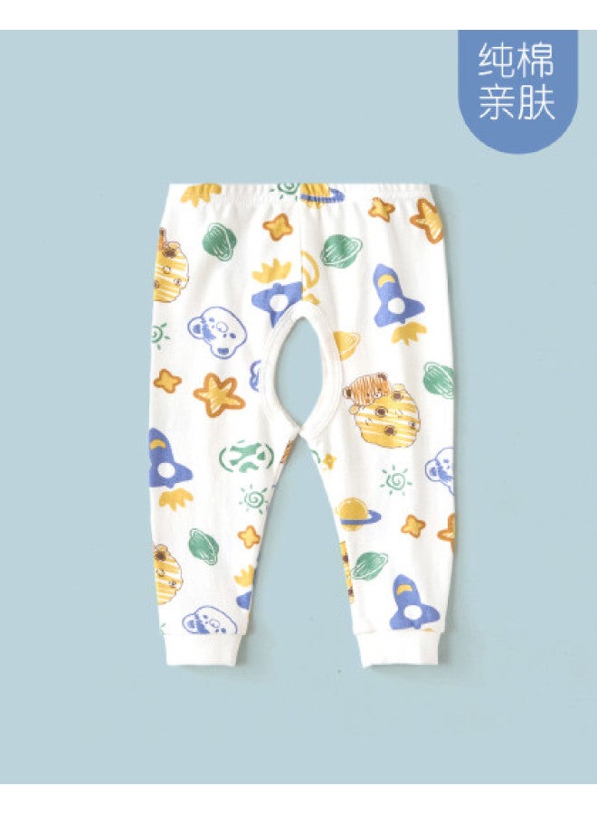 Doxiluka Baby Open-crotch Pants Cotton Thermal Underwear For Boys & Girls - Spring/autumn/winter Toddler Base Layer Pants - Image 1