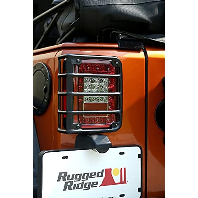 Unity 1122611 Euro Guard Kit Tail Light Textured Black 0718 Jeep Wrangler Jk - Image 3
