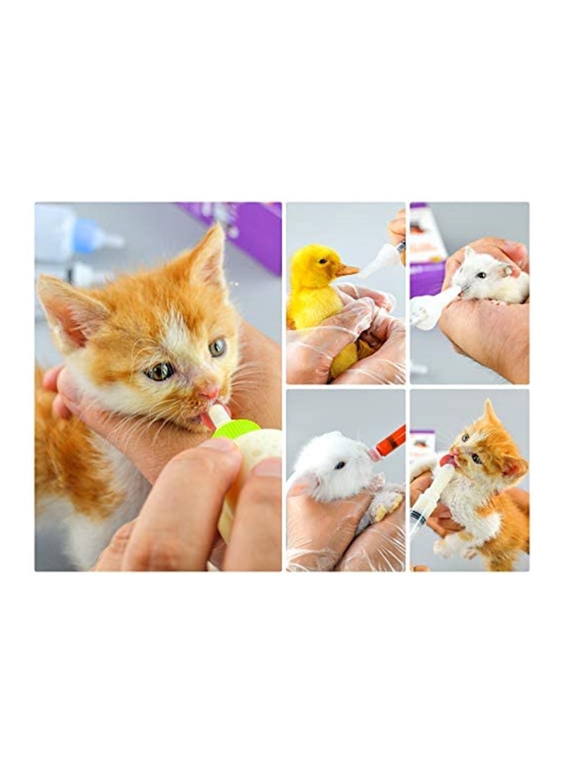 Generic - Pet Nursing Bottles for Kittens & Puppies, Ideal for Newborn Small Animals, Includes Replacement Nipples & Feeder Set - Image 1