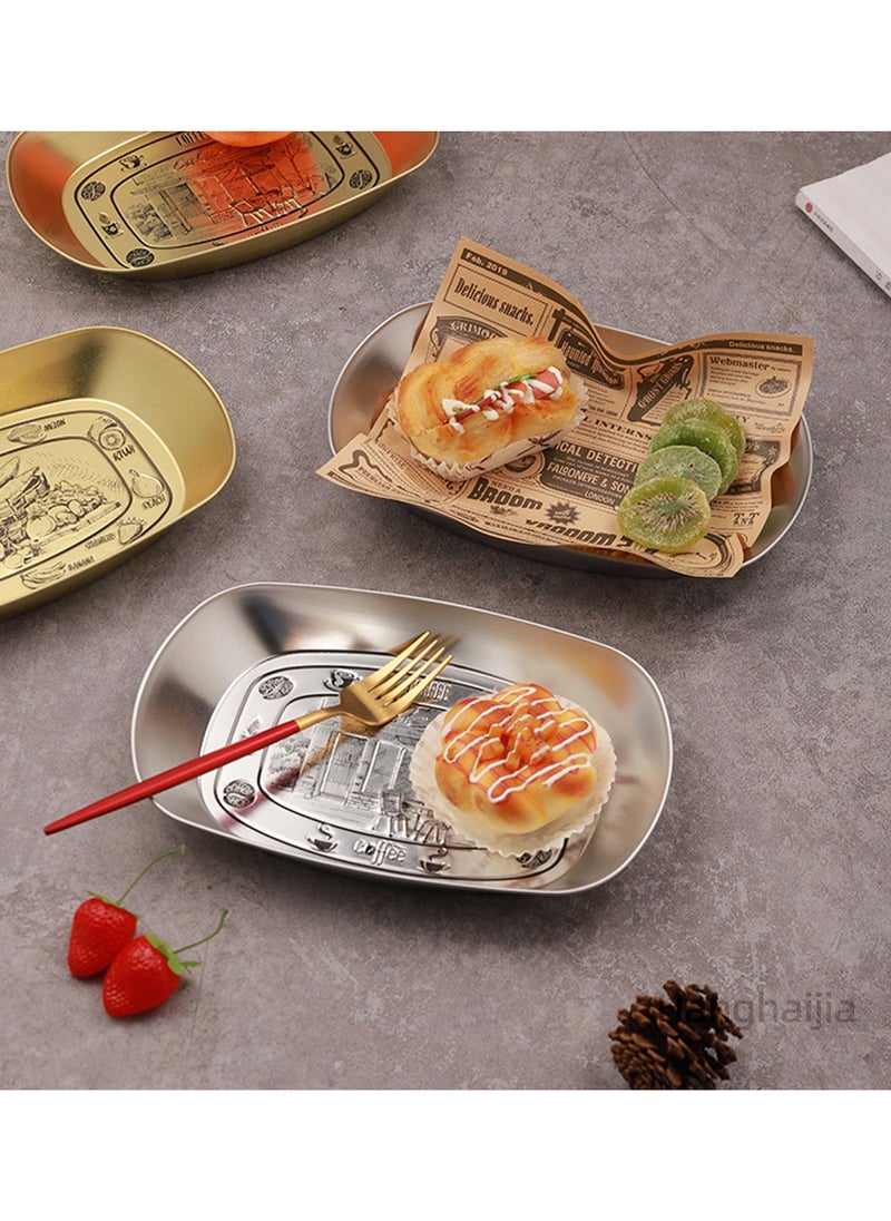 Hanghaijia Gold Tinplate Outdoor Products Camping Tableware, Home Kitchen Fruit Dried Fruit Food Vegetable Storage Tray  - Image 3