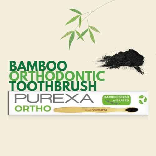 Purexa Bamboo Orthodontic Toothbrush for Braces (Pack of 2) | Activated Charcoal Soft Bristles | BPA-Free, Biodegradable & Compostable | Interdental Brush for Kids & Adults | Eco-Friendly Oral Care - Image 3