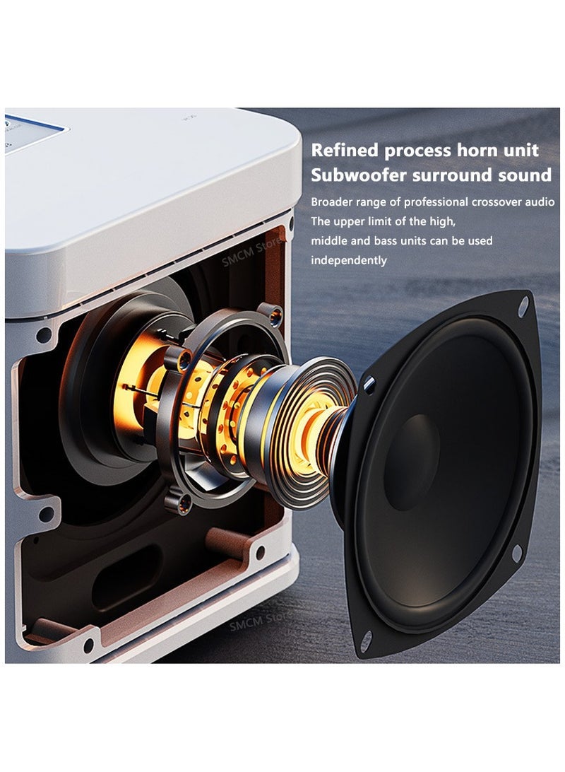 JAJEEK Wireless Karaoke Machine Portable Microphone Bluetooth Speaker Supports Bluetooth USB Aux TF. - Image 4