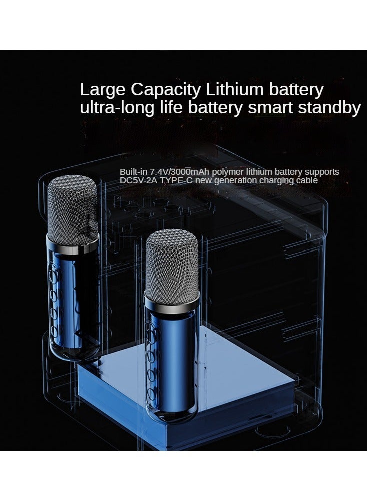 JAJEEK Wireless Karaoke Machine Portable Microphone Bluetooth Speaker Supports Bluetooth USB Aux TF. - Image 5