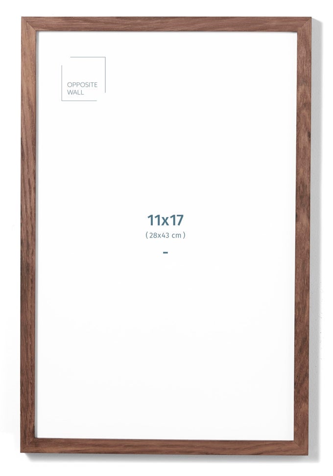 11x17 in Dark Solid Oak Wood Picture Frame Lightweight Versatile Shatterproof Wall Hanging Poster or Photo Frame Wall Decor for Office Gallery Home