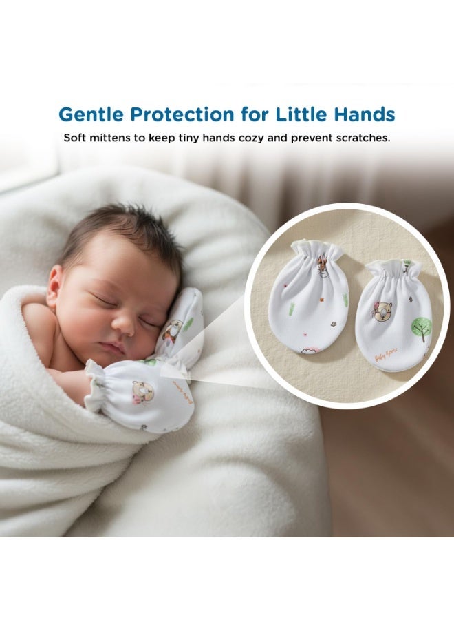 Mee Mee New Born Baby Gift Set | Soft Cotton Clothing Essentials for Infants/Baby Girls, Boys | Baby Shower Clothing Hamper (8 Pieces, Cream)|Perfect Gift for New Born Baby - Image 3