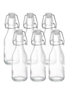 6Pack 8oz Flip Top Glass Bottle Swing Top Bottles with Airtight Seal Flip Caps for Kombucha, Beverages, Oil, Vinegar, Water, Soda, Kefir