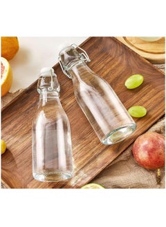 FUFU 6Pack 8oz Flip Top Glass Bottle Swing Top Bottles with Airtight Seal Flip Caps for Kombucha, Beverages, Oil, Vinegar, Water, Soda, Kefir  - Image 4