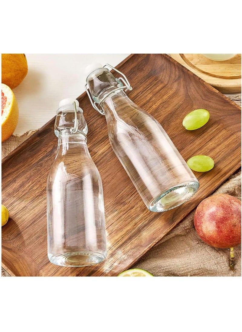 FUFU - 6Pack 8oz Flip Top Glass Bottle Swing Top Bottles with Airtight Seal Flip Caps for Kombucha, Beverages, Oil, Vinegar, Water, Soda, Kefir - Image 1