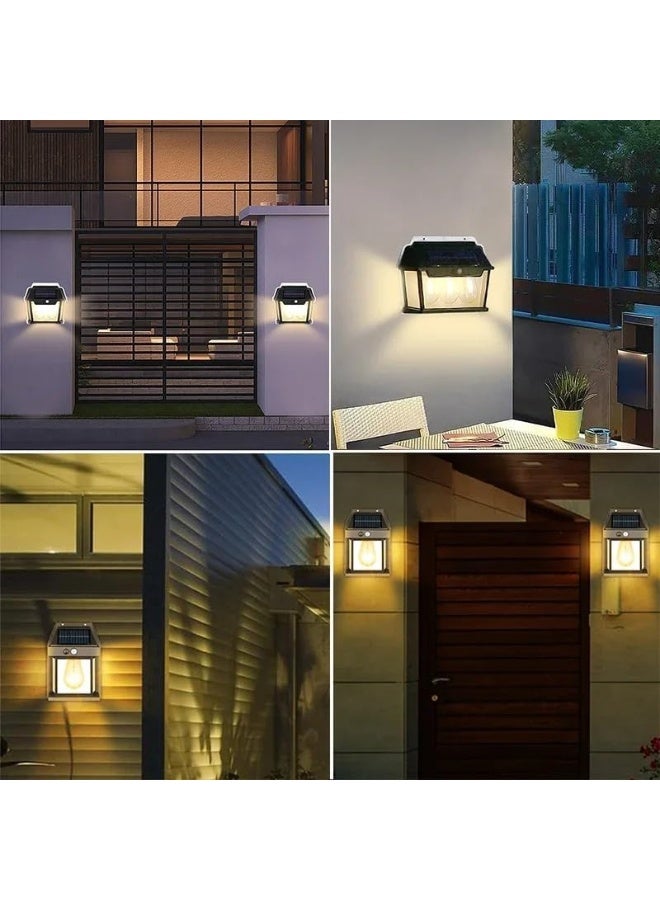 Generic SAFENHAND Solar Interaction Wall Lamp Outdoor Light Wireless Dusk to Dawn Motion Sensor with 3 Modes LED Wall Sconce Waterproof Solar Light Wall Mount Light Outdoor & Indoor Lantern 38W (3) - Image 2